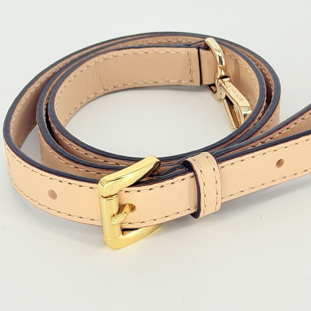 Michael Kors Adjustable Nude Leather Replacement Crossbody Bag Purse Strap Gold